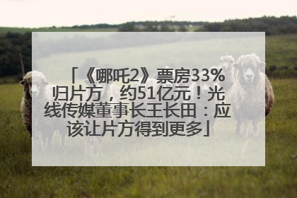 《哪吒2》票房33%归片方，约51亿元！光线传媒董事长王长田：应该让片方得到更多