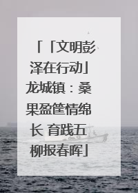 「文明彭泽在行动」龙城镇：桑果盈筐情绵长 育践五柳报春晖
