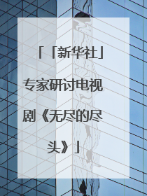 「新华社」专家研讨电视剧《无尽的尽头》