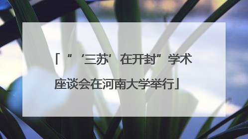 “‘三苏’在开封”学术座谈会在河南大学举行