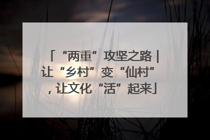 “两重”攻坚之路｜让“乡村”变“仙村”，让文化“活”起来