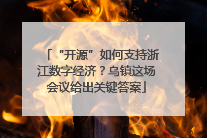 “开源”如何支持浙江数字经济？乌镇这场会议给出关键答案