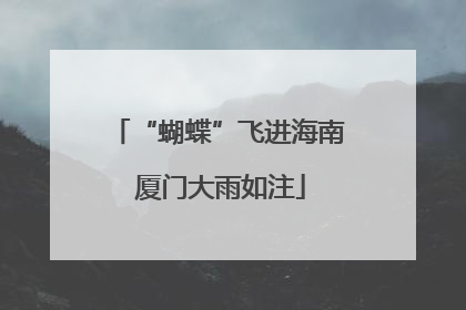 “蝴蝶”飞进海南 厦门大雨如注