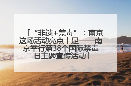 “非遗+禁毒”：南京这场活动亮点十足——南京举行第38个国际禁毒日主题宣传活动