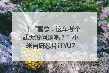 “雷总：这车考个武大没问题吧？”小米自研芯片让YU7会学习｜汽车科技