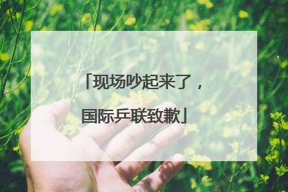 现场吵起来了，国际乒联致歉