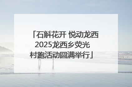 石斛花开 悦动龙西 2025龙西乡荧光村跑活动圆满举行