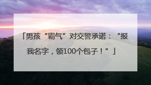 男孩“霸气”对交警承诺：“报我名字，领100个包子！”