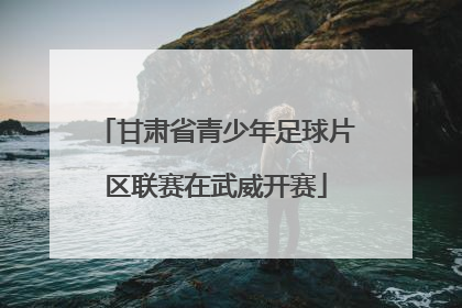 甘肃省青少年足球片区联赛在武威开赛