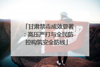 甘肃禁毒成效显著：高压严打与全民防控构筑安全防线