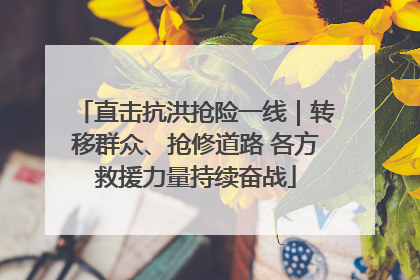 直击抗洪抢险一线｜转移群众、抢修道路 各方救援力量持续奋战