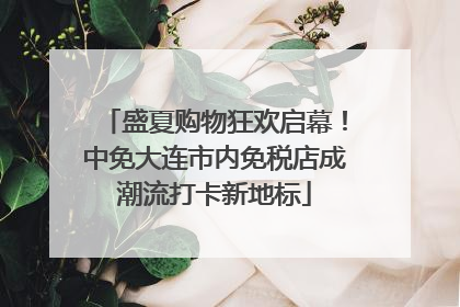 盛夏购物狂欢启幕！中免大连市内免税店成潮流打卡新地标