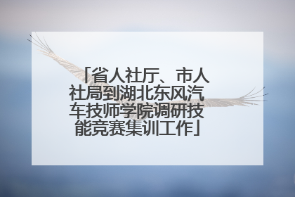 省人社厅、市人社局到湖北东风汽车技师学院调研技能竞赛集训工作