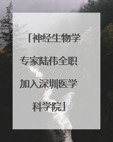 神经生物学专家陆伟全职加入深圳医学科学院