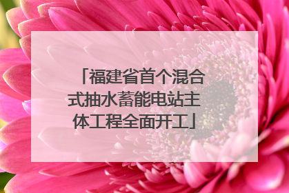 福建省首个混合式抽水蓄能电站主体工程全面开工