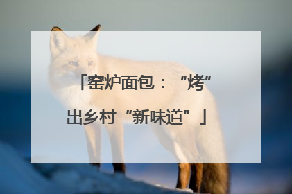 窑炉面包：“烤”出乡村“新味道”