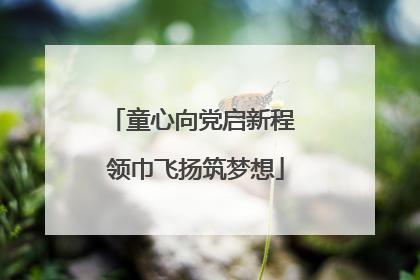 童心向党启新程 领巾飞扬筑梦想