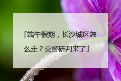 端午假期，长沙城区怎么走？交警研判来了