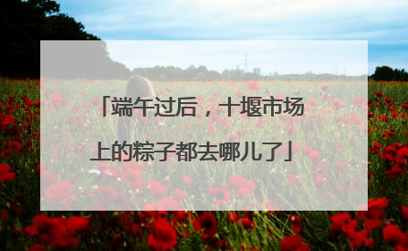 端午过后，十堰市场上的粽子都去哪儿了