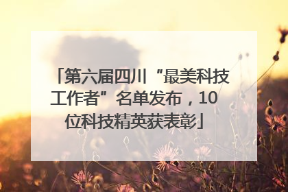 第六届四川“最美科技工作者”名单发布，10位科技精英获表彰