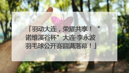 羽动大连，荣耀共享！“诺维溪谷杯”大连·李永波羽毛球公开赛圆满落幕！