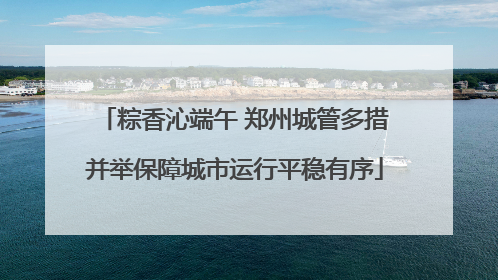 粽香沁端午 郑州城管多措并举保障城市运行平稳有序