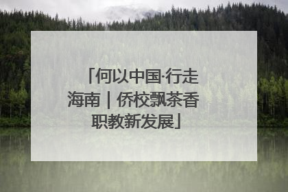 何以中国·行走海南｜侨校飘茶香 职教新发展