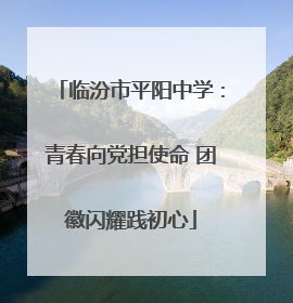 临汾市平阳中学：青春向党担使命 团徽闪耀践初心