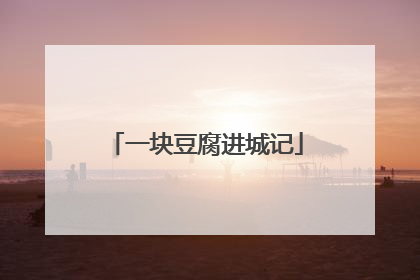 一块豆腐进城记