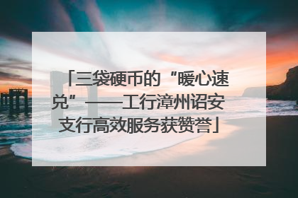 三袋硬币的“暖心速兑”——工行漳州诏安支行高效服务获赞誉