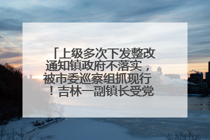 上级多次下发整改通知镇政府不落实，被市委巡察组抓现行！吉林一副镇长受党内警告处分