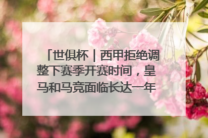 世俱杯｜西甲拒绝调整下赛季开赛时间，皇马和马竞面临长达一年的“魔鬼赛程”
