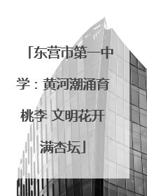 东营市第一中学：黄河潮涌育桃李 文明花开满杏坛