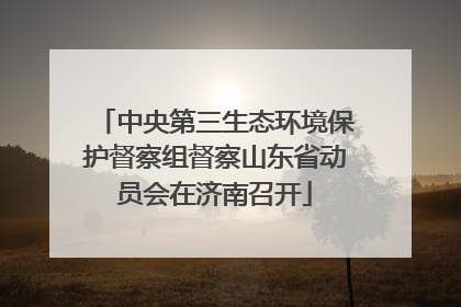 中央第三生态环境保护督察组督察山东省动员会在济南召开