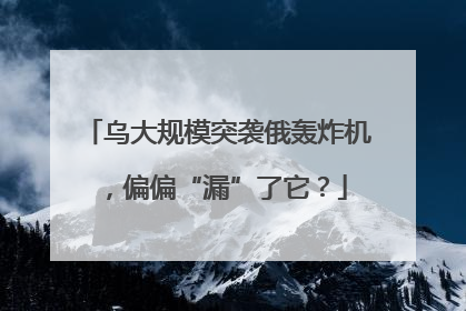 乌大规模突袭俄轰炸机，偏偏“漏”了它？