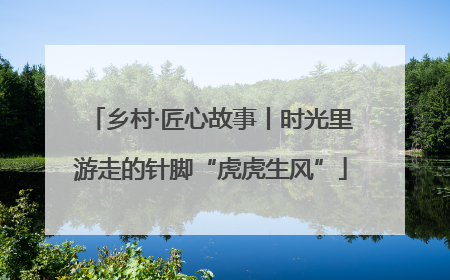 乡村·匠心故事丨时光里游走的针脚“虎虎生风”