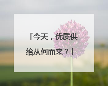 今天，优质供给从何而来？