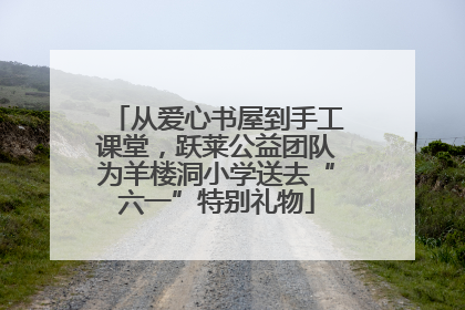 从爱心书屋到手工课堂，跃莱公益团队为羊楼洞小学送去“六一”特别礼物