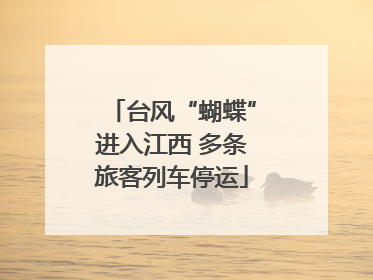 台风“蝴蝶”进入江西 多条旅客列车停运