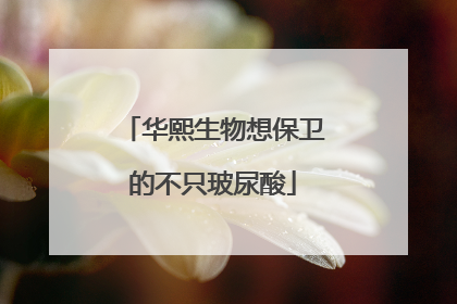 华熙生物想保卫的不只玻尿酸