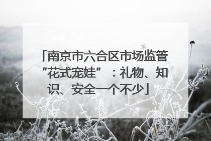 南京市六合区市场监管“花式宠娃”：礼物、知识、安全一个不少