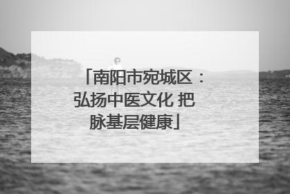 南阳市宛城区：弘扬中医文化 把脉基层健康