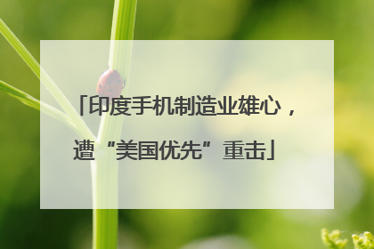 印度手机制造业雄心，遭“美国优先”重击