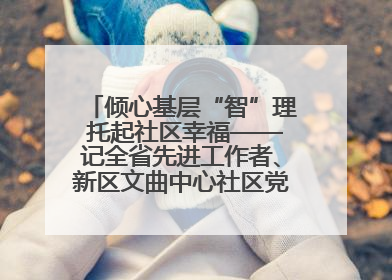 倾心基层“智”理 托起社区幸福——记全省先进工作者、新区文曲中心社区党委书记董世弘