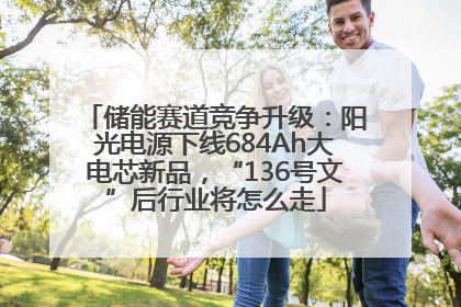 储能赛道竞争升级：阳光电源下线684Ah大电芯新品，“136号文”后行业将怎么走