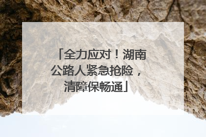 全力应对！湖南公路人紧急抢险，清障保畅通