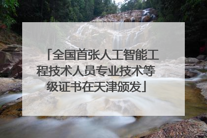 全国首张人工智能工程技术人员专业技术等级证书在天津颁发