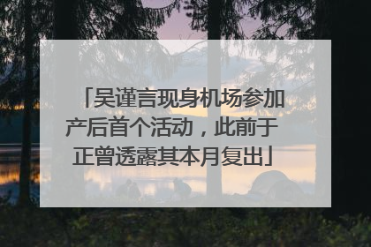 吴谨言现身机场参加产后首个活动，此前于正曾透露其本月复出