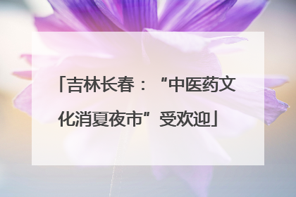 吉林长春：“中医药文化消夏夜市”受欢迎