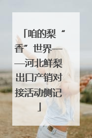 咱的梨“香”世界——河北鲜梨出口产销对接活动侧记